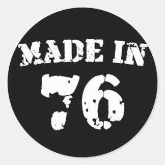 Made In 1976 Classic Round Sticker