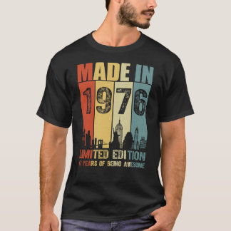 Made In 1976 Limited Edition 49 Years T-Shirt
