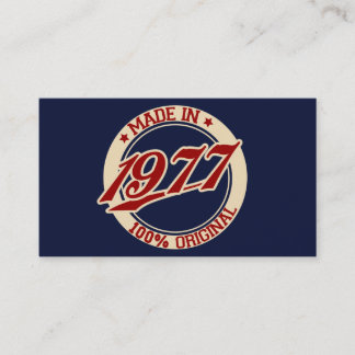 Made In 1977 Business Card