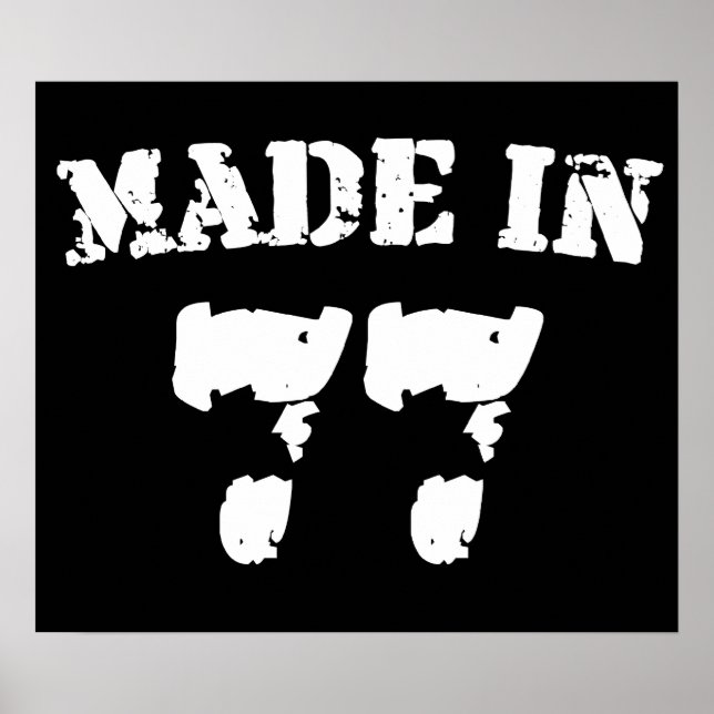 Made In 1977 Poster (Front)