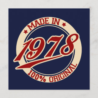 Made In 1978 Card