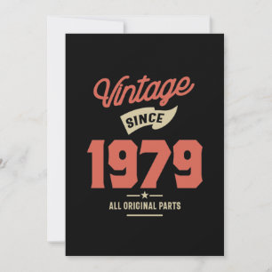 Made In 1979 Birthday Gift Thank You Card