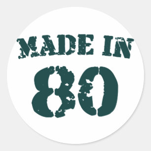 Made In 1980 Classic Round Sticker