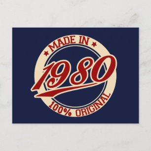 Made In 1980 Postcard