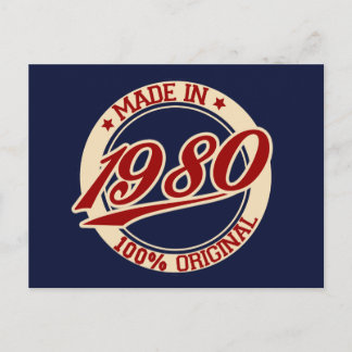 Made In 1980 Postcard