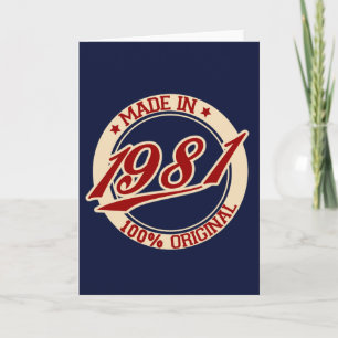 Made In 1981 Card