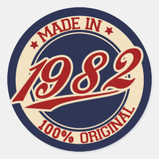 Made In 1982 Classic Round Sticker