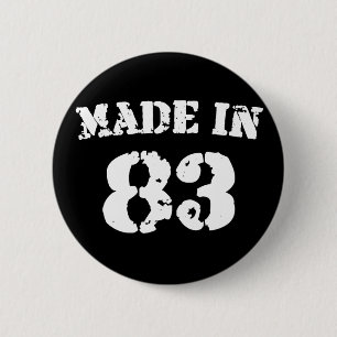 Made In 1983 6 Cm Round Badge