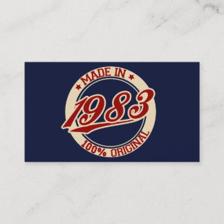 Made In 1983 Business Card