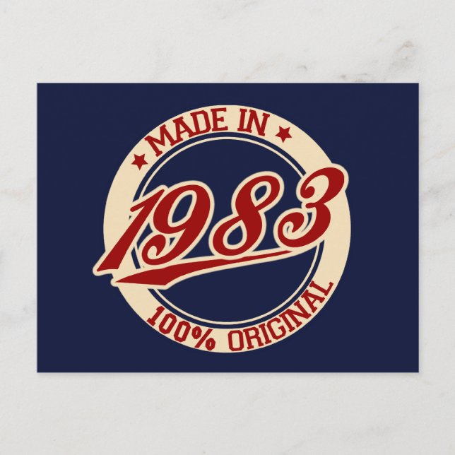 Made In 1983 Postcard (Front)