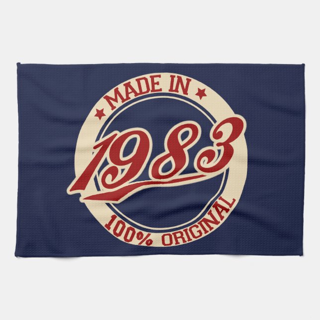 Made In 1983 Tea Towel (Horizontal)
