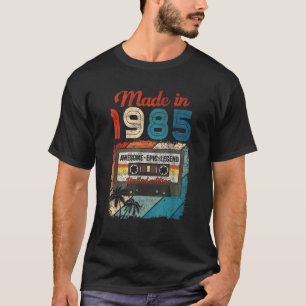 Made in 1985 Cassette Tape 37 Birthday Gifts Year T-Shirt