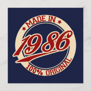 Made In 1986 Card