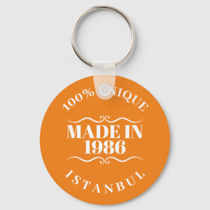 Made in 1986 key ring