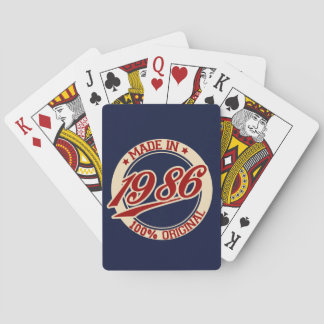 Made In 1986 Playing Cards
