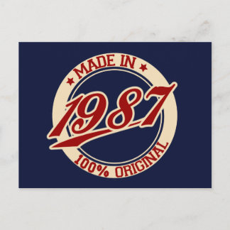 Made In 1987 Postcard