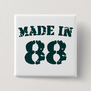 Made In 1988 15 Cm Square Badge