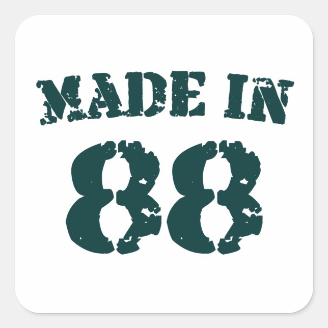 Made In 1988 Square Sticker (Front)