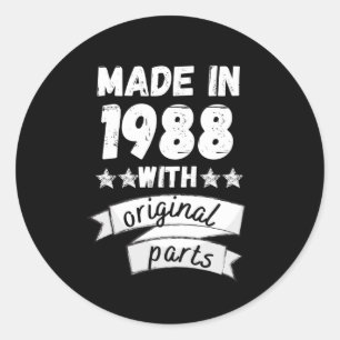 made in 1988 with original parts, classic round sticker