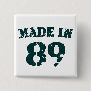 Made In 1989 15 Cm Square Badge