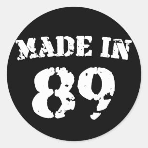 Made In 1989 Classic Round Sticker