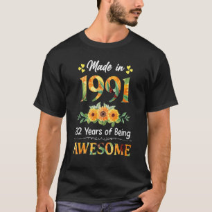 Made In 1991 Sunflower 32 Years Old 32nd Birthday T-Shirt
