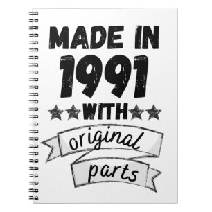 made in 1991 with original parts, notebook