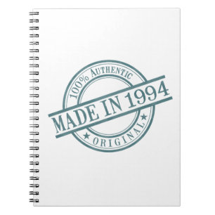 Made in 1994 spiral notebook