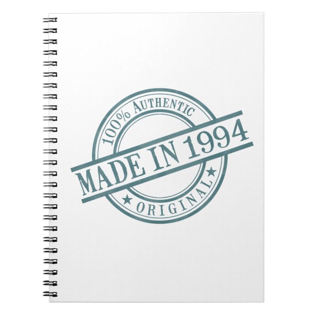 Made in 1994 spiral notebook (Front)
