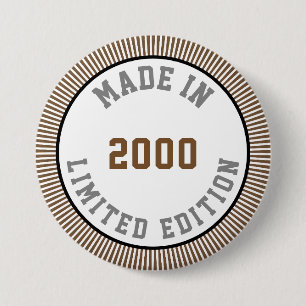 Made in 2000 7.5 cm round badge