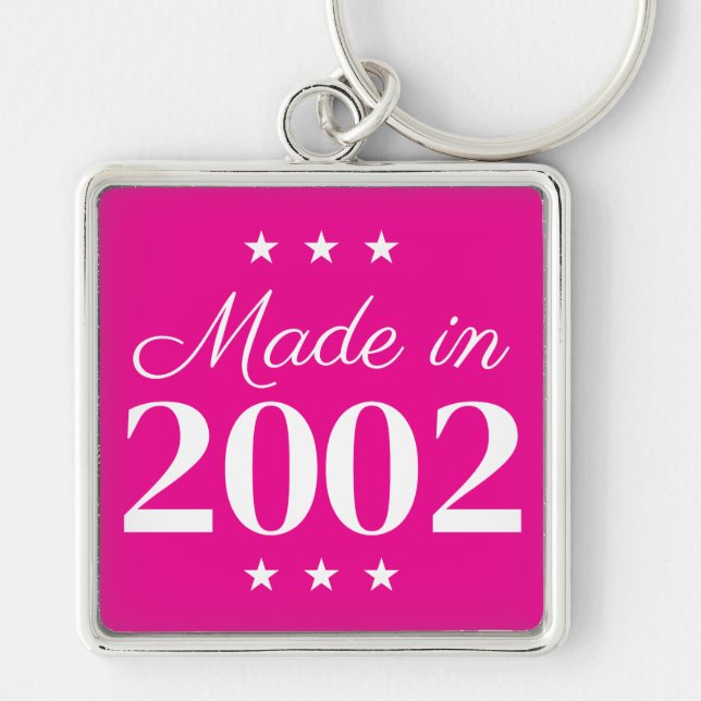 Made in 2002 Limited Edition Text Key Ring (Front)