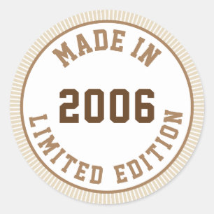 Made in 2006 classic round sticker