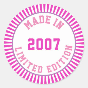 Made in 2007 classic round sticker