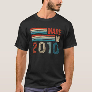 Made In 2010 12Th Year Old Birthday Gifts Vintage T-Shirt