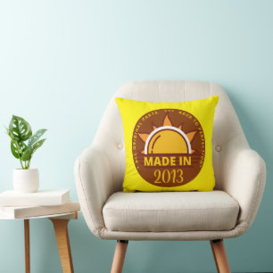 MADE IN 2013 funny birthday gift Cushion