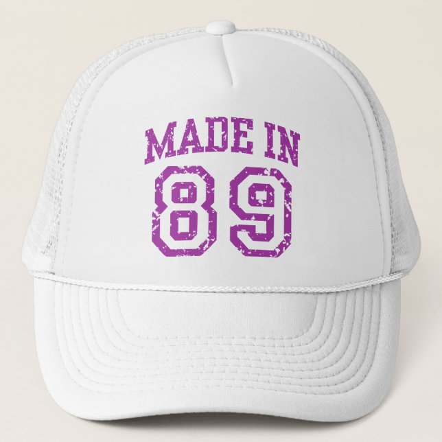 Made in 89 trucker hat (Front)