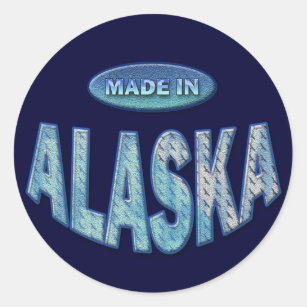 MADE IN ALASKA CLASSIC ROUND STICKER