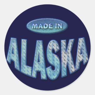 MADE IN ALASKA CLASSIC ROUND STICKER