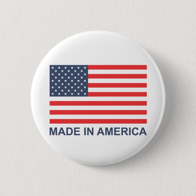 Made In America 6 Cm Round Badge (Front)
