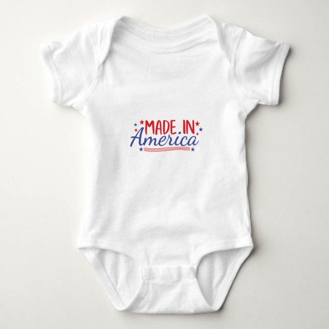 Made In America Baby Bodysuit (Front)