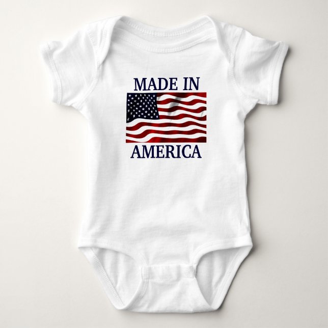 Made in America Baby Bodysuit (Front)