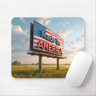 Made In America Billboard In a Country Field Mouse Pad