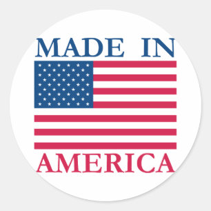 Made in America Classic Round Sticker