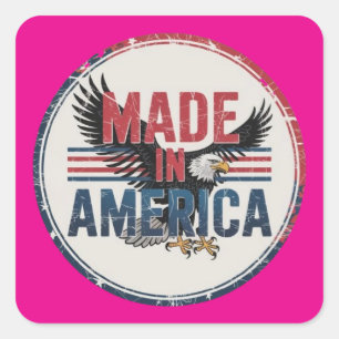 Made in America Square Sticker