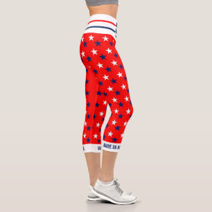 Made in America Stars and Stripes Capri Leggings