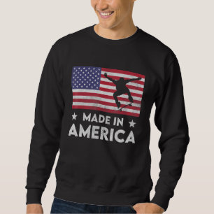 Made In America Usa National Flag Skateboard Men W Sweatshirt