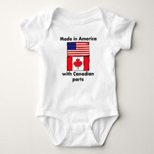 Made In America With Canadian Parts Baby Bodysuit