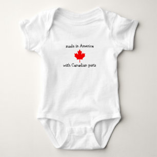 made in America with Canadian parts Baby Bodysuit