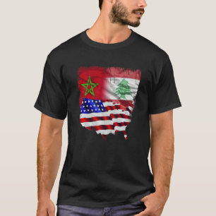 Made In America With Lebanese And Moroccan T-Shirt