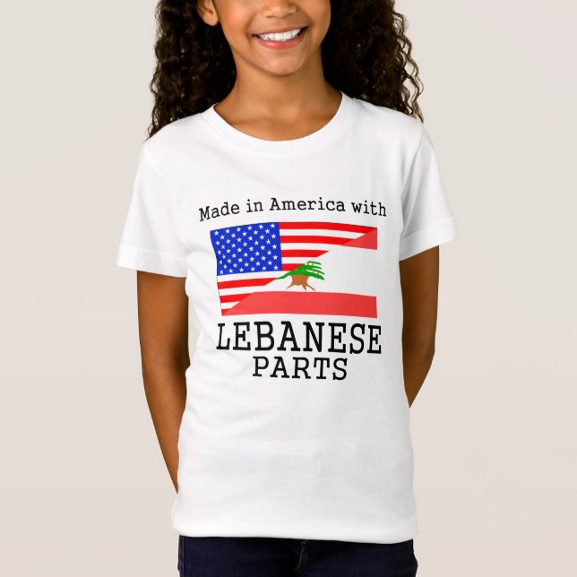 Made In America With Lebanese Parts T-Shirt (Front)